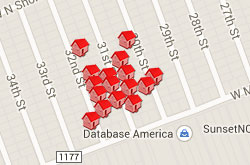 Map of Properties 30th to 32nd Street