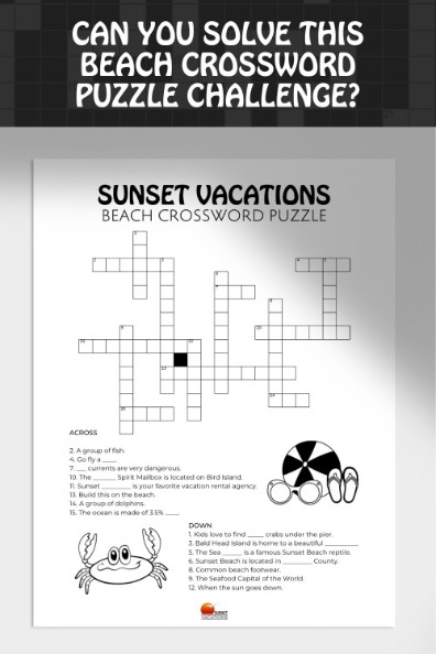 Can You Solve This Beach Crossword Puzzle Challenge?